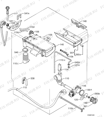 Взрыв-схема стиральной машины Arthurmartinelux AWN1418 - Схема узла Hydraulic System 272